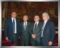 Chieti, Teatro Muccino - Da sinistra: Umberto Di Primio (Sindaco di Chieti), Stanley Kao (Ambasciatore di Taiwan), Mycol Synthesist, Antonio Razzi (Senatore)